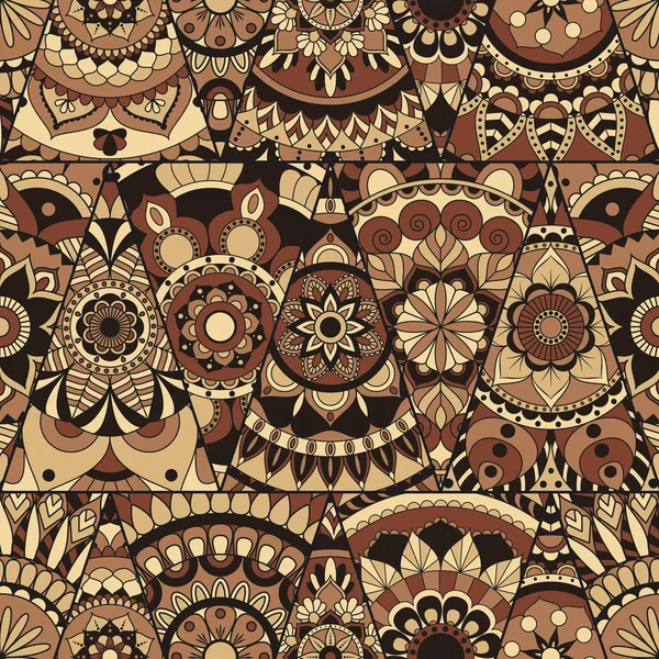 Sorunsuz mandalalar desen. Vintage dekor elementleri ile mand