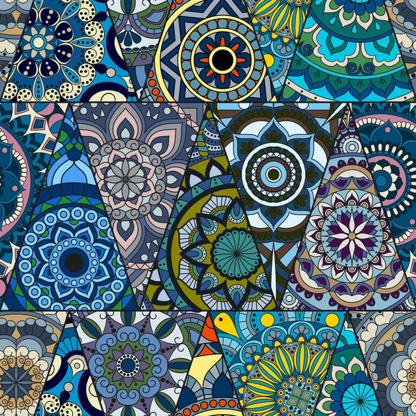 Sorunsuz mandalalar desen. Vintage dekor elementleri ile mand