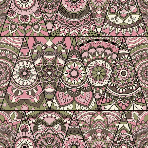 Sorunsuz mandalalar desen. Vintage dekor elementleri ile mand