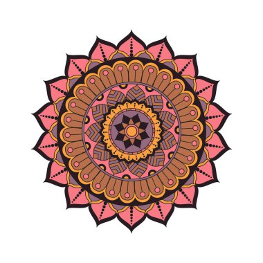 Çiçek mandalalar. Vintage dekoratif öğeler. Oryantal desen, 