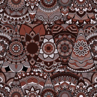 Sorunsuz mandalalar desen. Vintage dekor elementleri ile mand