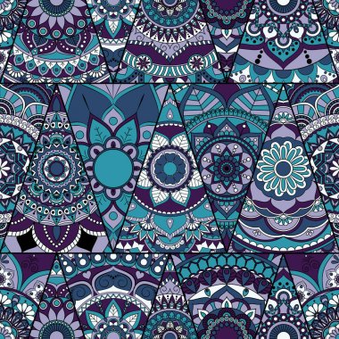 Sorunsuz mandalalar desen. Vintage dekor elementleri ile mand