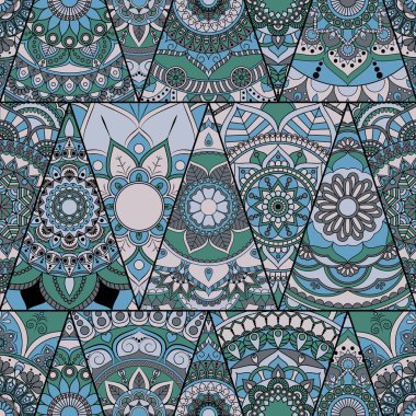 Sorunsuz mandalalar desen. Vintage dekor elementleri ile mand