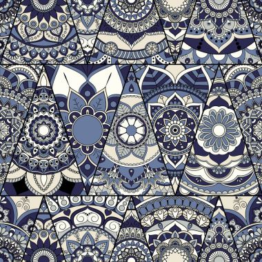 Sorunsuz mandalalar desen. Vintage dekor elementleri ile mand