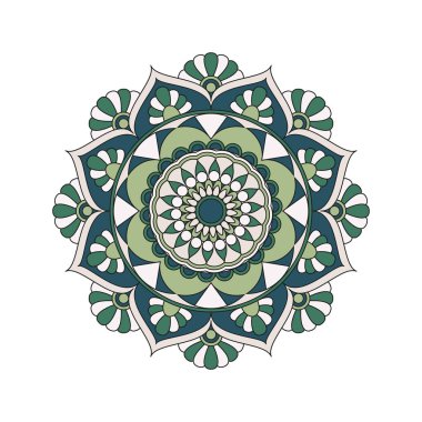 Çiçek mandalalar. Vintage dekoratif öğeler. Oryantal desen, 