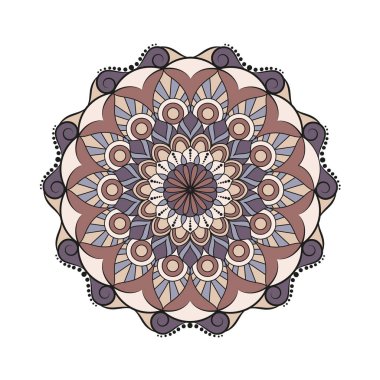 Çiçek mandalalar. Vintage dekoratif öğeler. Oryantal desen, 