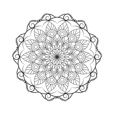 Çiçek Mandala. Vintage dekoratif öğeler. Oryantal desen, v