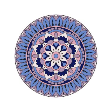 Çiçek mandalalar. Vintage dekoratif öğeler. Oryantal desen, 