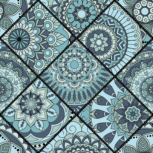 Patchwork desen. Vintage dekoratif öğeler. Elle çizilmiş backg