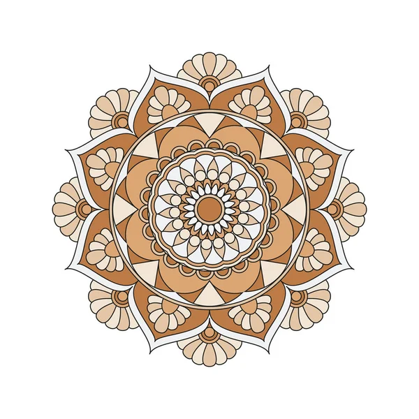 Mandalas aux fleurs. Éléments décoratifs vintage. Schéma oriental , — Image vectorielle