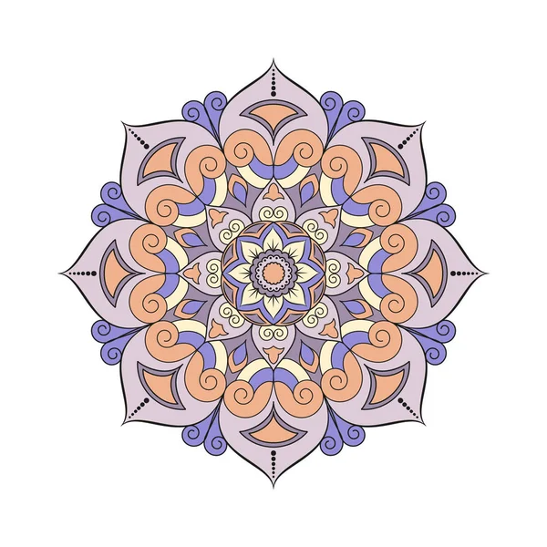 Mandalas de flores. Elementos decorativos vintage. Patrón oriental , — Archivo Imágenes Vectoriales