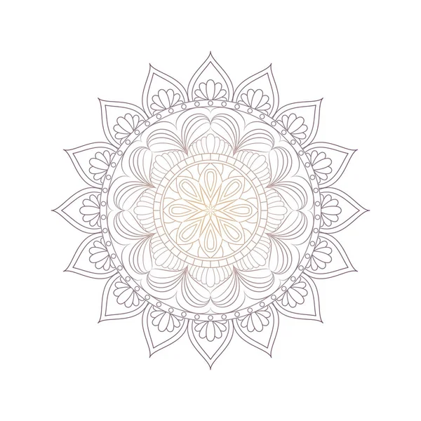 Mandala di fiori. Elementi decorativi vintage. Modello orientale , — Vettoriale Stock