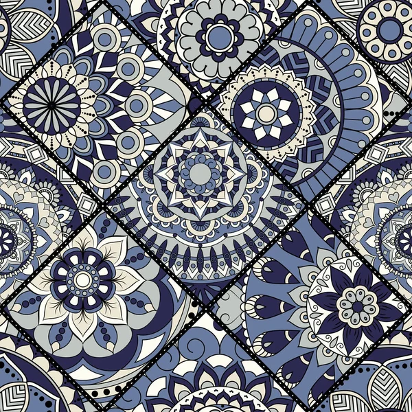 Patchwork desen. Vintage dekoratif öğeler. Elle çizilmiş backg