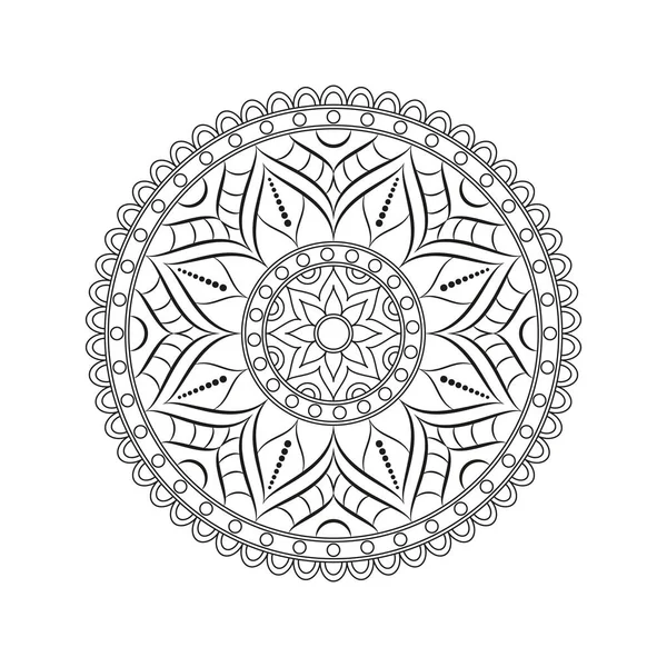 Mandala di fiori. Elementi decorativi vintage. Modello orientale, v — Vettoriale Stock