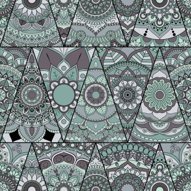 Sorunsuz mandalalar desen. Vintage dekor elementleri ile mand