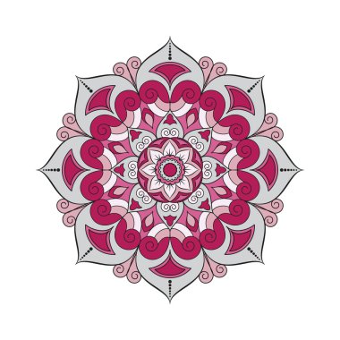 Çiçek mandalalar. Vintage dekoratif öğeler. Oryantal desen, 