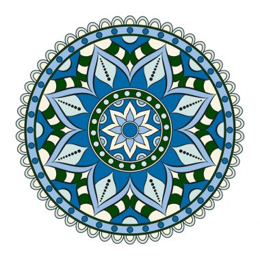 Çiçek mandalalar. Vintage dekoratif öğeler. Oryantal desen, 