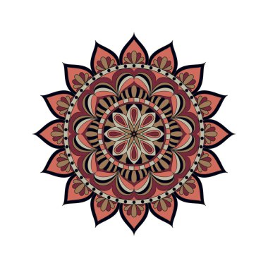 Çiçek mandalalar. Vintage dekoratif öğeler. Oryantal desen, 