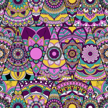 Sorunsuz mandalalar desen. Vintage dekor elementleri ile mand