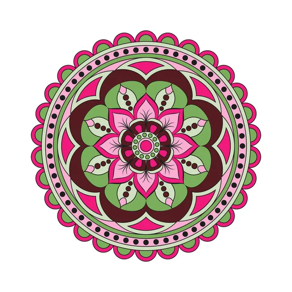 Çiçek mandalalar. Vintage dekoratif öğeler. Oryantal desen, 