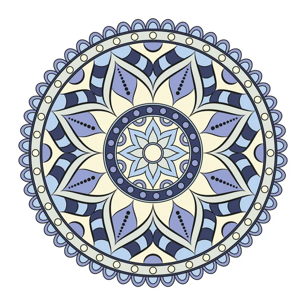 Mandalas de flores. Elementos decorativos vintage. Patrón oriental , — Vector de stock