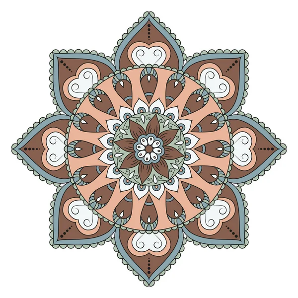 Mandalas de flores. Elementos decorativos vintage. Patrón oriental , — Archivo Imágenes Vectoriales