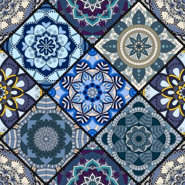 Seamless modeli. Vintage dekoratif öğeler. Elle çizilmiş backgr