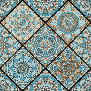 Seamless modeli. Vintage dekoratif öğeler. Elle çizilmiş backgr