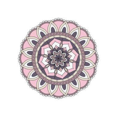 Çiçek mandalalar. Vintage dekoratif öğeler. Oryantal desen, 