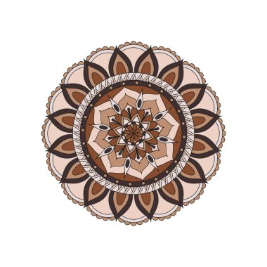 Çiçek mandalalar. Vintage dekoratif öğeler. Oryantal desen, 