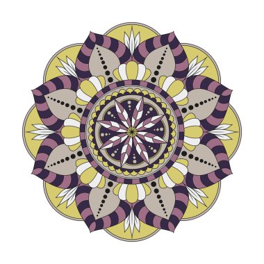 Çiçek mandalalar. Vintage dekoratif öğeler. Oryantal desen, 