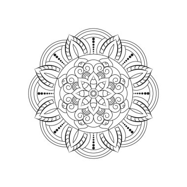 Çiçek Mandala. Vintage dekoratif öğeler. Oryantal desen, v