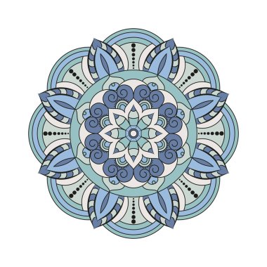 Çiçek mandalalar. Vintage dekoratif öğeler. Oryantal desen, 