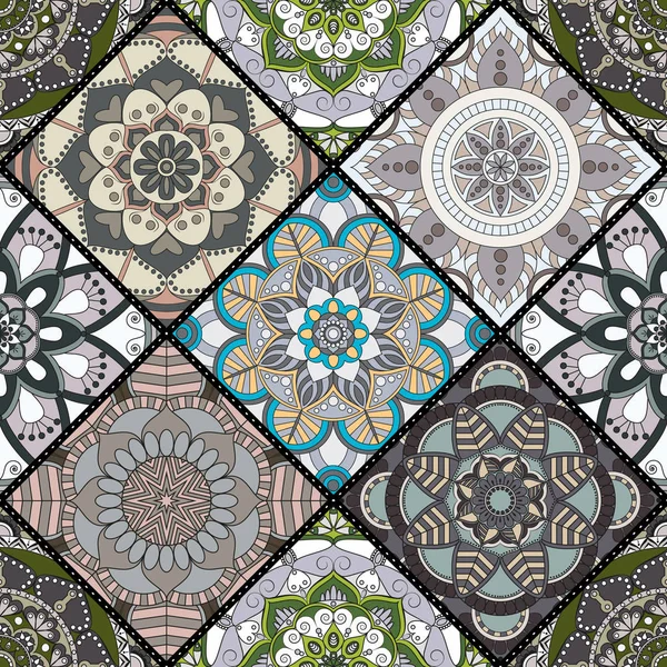 Seamless modeli. Vintage dekoratif öğeler. Elle çizilmiş backgr