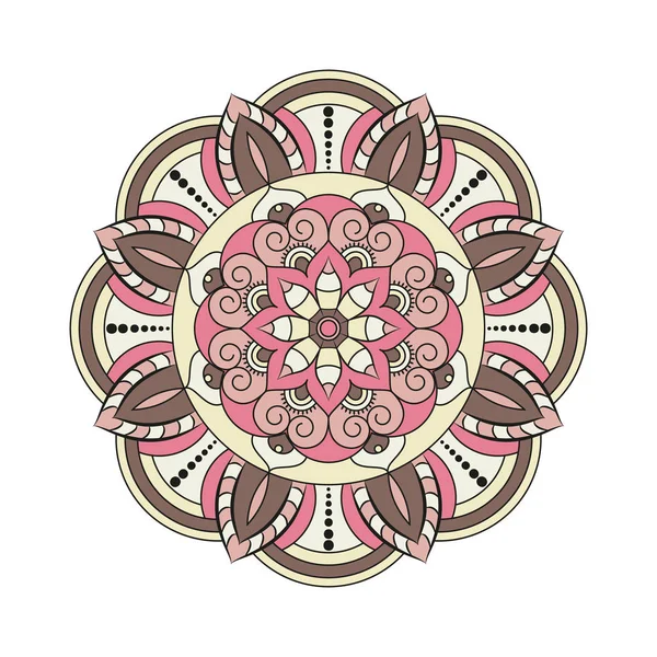 Çiçek mandalalar. Vintage dekoratif öğeler. Oryantal desen, 