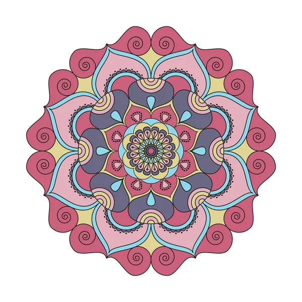 Çiçek mandalalar. Vintage dekoratif öğeler. Oryantal desen, 