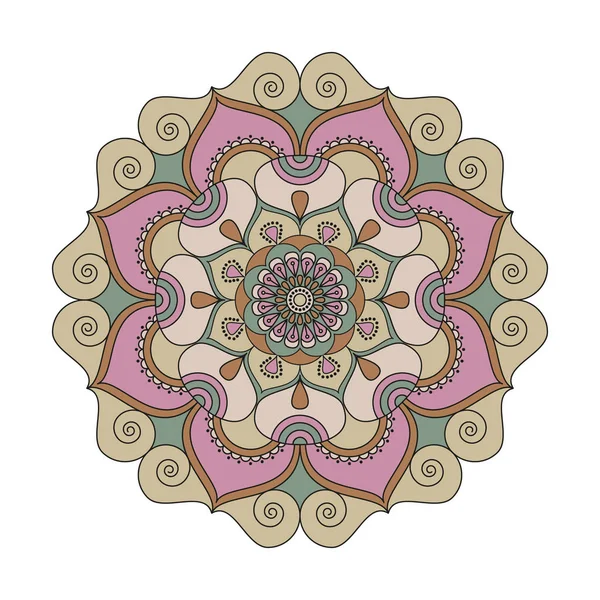 Çiçek mandalalar. Vintage dekoratif öğeler. Oryantal desen, 