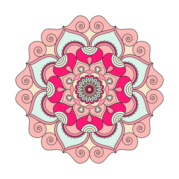 Çiçek mandalalar. Vintage dekoratif öğeler. Oryantal desen, 