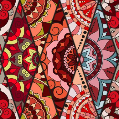 Seamless modeli. Vintage dekoratif öğeler. Elle çizilmiş backgr