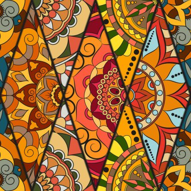 Seamless modeli. Vintage dekoratif öğeler. Elle çizilmiş backgr