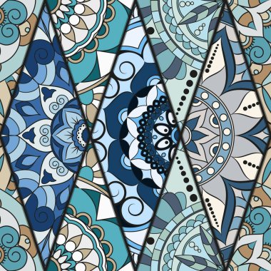 Seamless modeli. Vintage dekoratif öğeler. Elle çizilmiş backgr