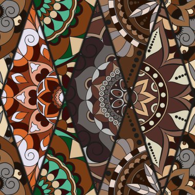 Seamless modeli. Vintage dekoratif öğeler. Elle çizilmiş backgr