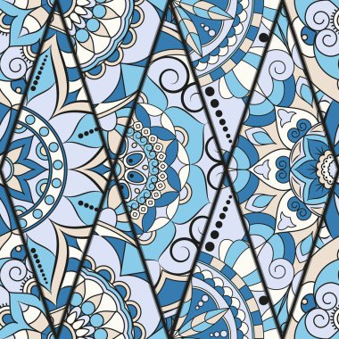 Seamless modeli. Vintage dekoratif öğeler. Elle çizilmiş backgr