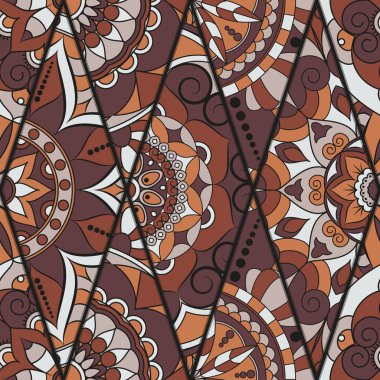 Seamless modeli. Vintage dekoratif öğeler. Elle çizilmiş backgr