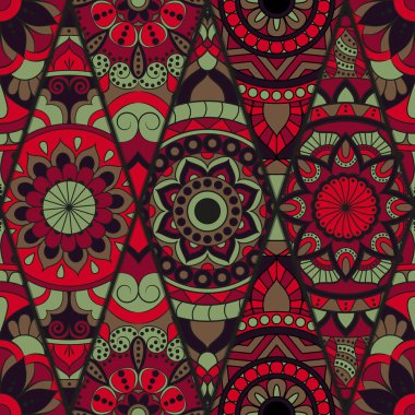 Seamless modeli. Vintage dekoratif öğeler. Elle çizilmiş backgr