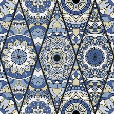 Seamless modeli. Vintage dekoratif öğeler. Elle çizilmiş backgr