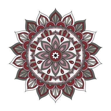 Çiçek mandalalar. Vintage dekoratif öğeler. Oryantal desen, 