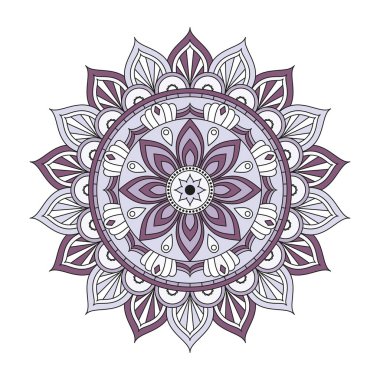 Çiçek mandalalar. Vintage dekoratif öğeler. Oryantal desen, 