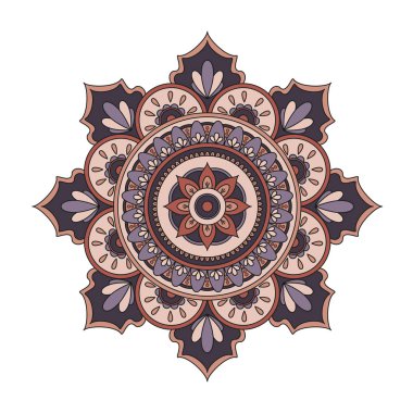 Çiçek mandalalar. Vintage dekoratif öğeler. Oryantal desen, 