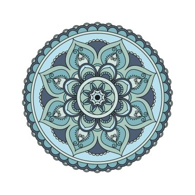 Çiçek mandalalar. Vintage dekoratif öğeler. Oryantal desen, 